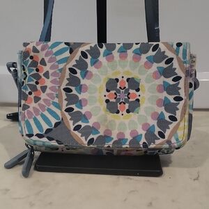 Vera Bradley RFID All In One Crossbody Bag In Sunny Medallion